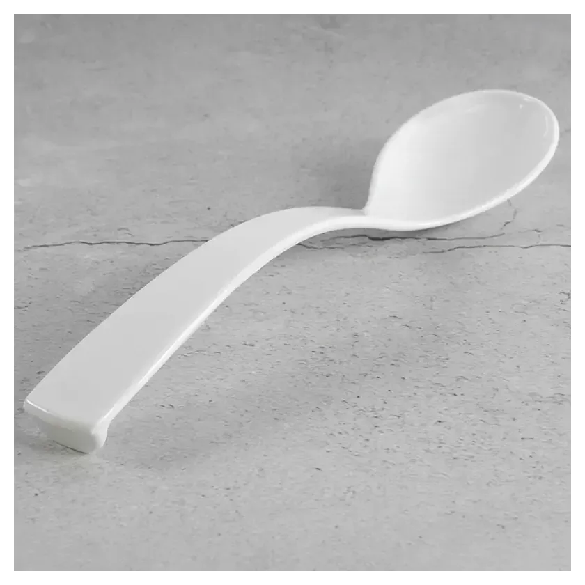 Cuillère salade courbée blanc plexi 25cm
