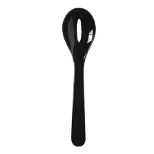 Cuillère salade 235mm noir avec fente