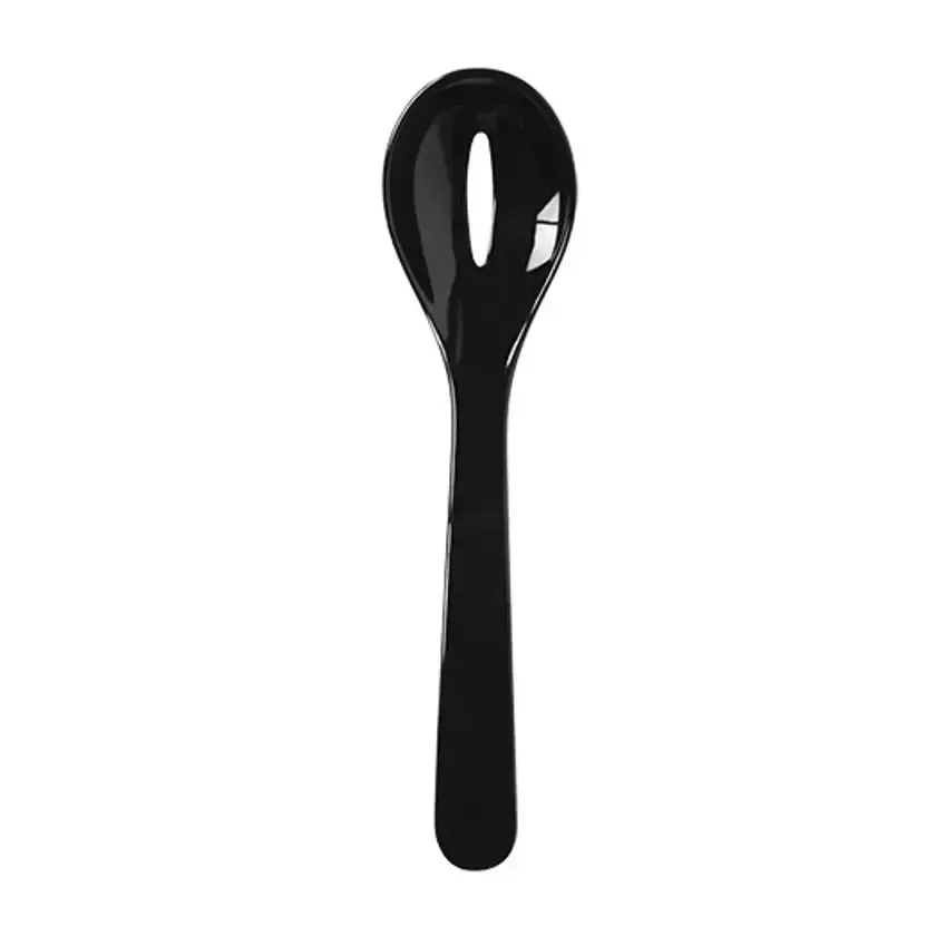 Cuillère salade 235mm noir avec fente
