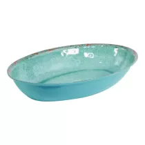 Plat melamine ovale bleu...
