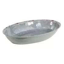Plat melamine ovale gris...