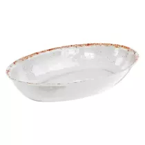 Plat melamine ovale blanc...