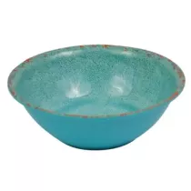 Plat melamine rond bleu...