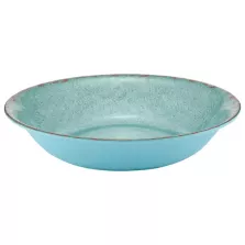 Plat melamine rond bleu rustique d350x70mm