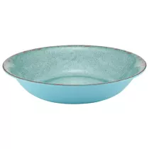 Plat melamine rond bleu...