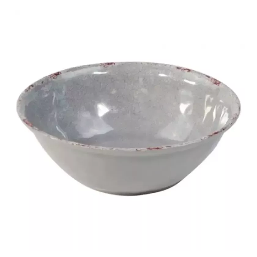 Plat melamine rond gris rustique d210x70mm