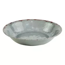 Plat melamine rond gris rustique d350x70mm