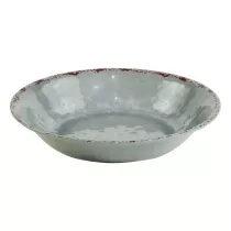 Plat melamine rond gris...