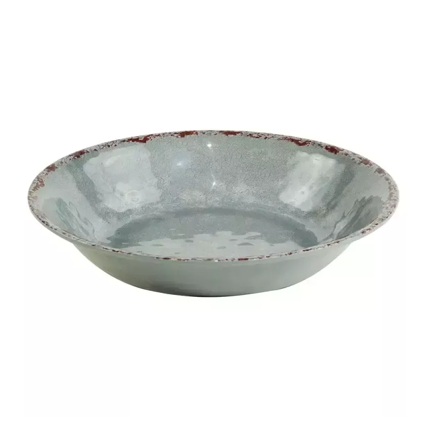 Plat melamine rond gris rustique d350x70mm
