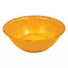 Plat melamine rond orange rustique d210x70mm
