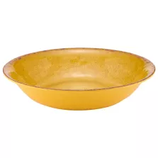 Plat melamine rond orange rustique d350x70mm