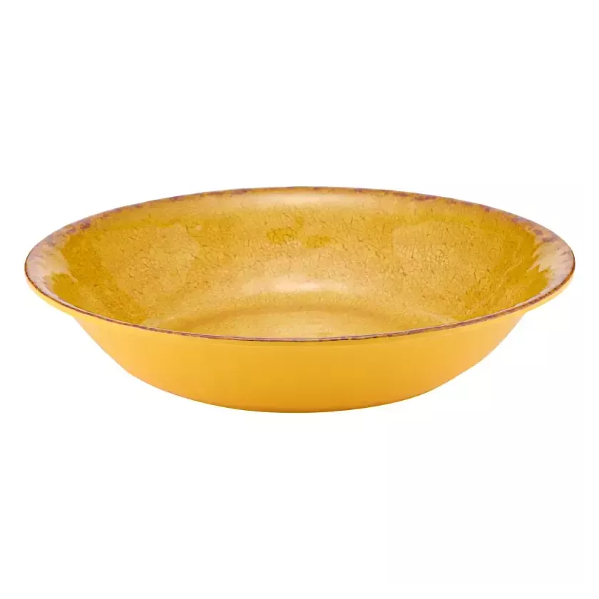 Plat melamine rond orange rustique d350x70mm