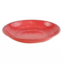 Plat melamine rond rouge...