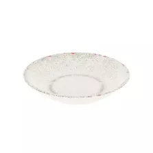 Plat melamine rond blanc rustique d350x70mm