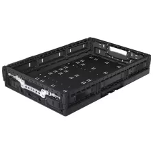 Bac pliable verrou actif noir 600x400x131mm