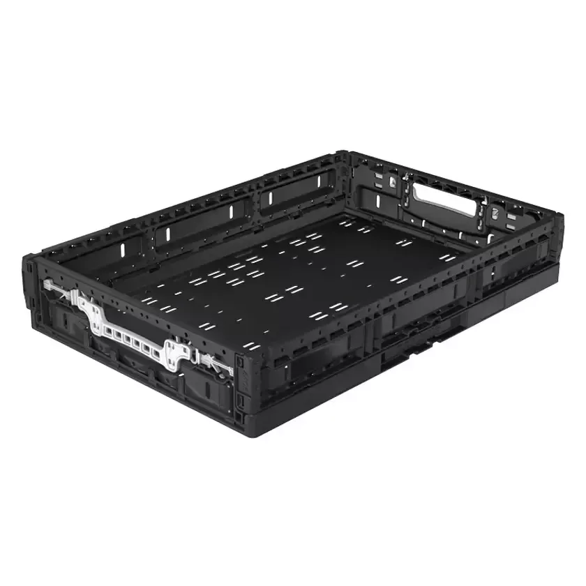 Bac pliable verrou actif noir 600x400x131mm