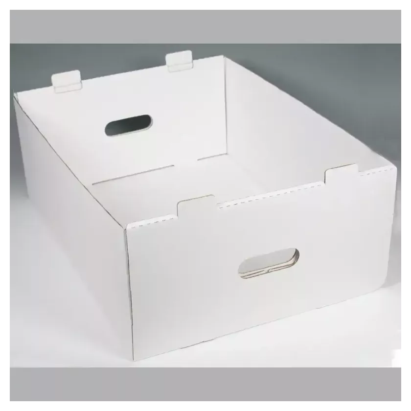 Boite blanche poignee decoupee 495x375x190mm