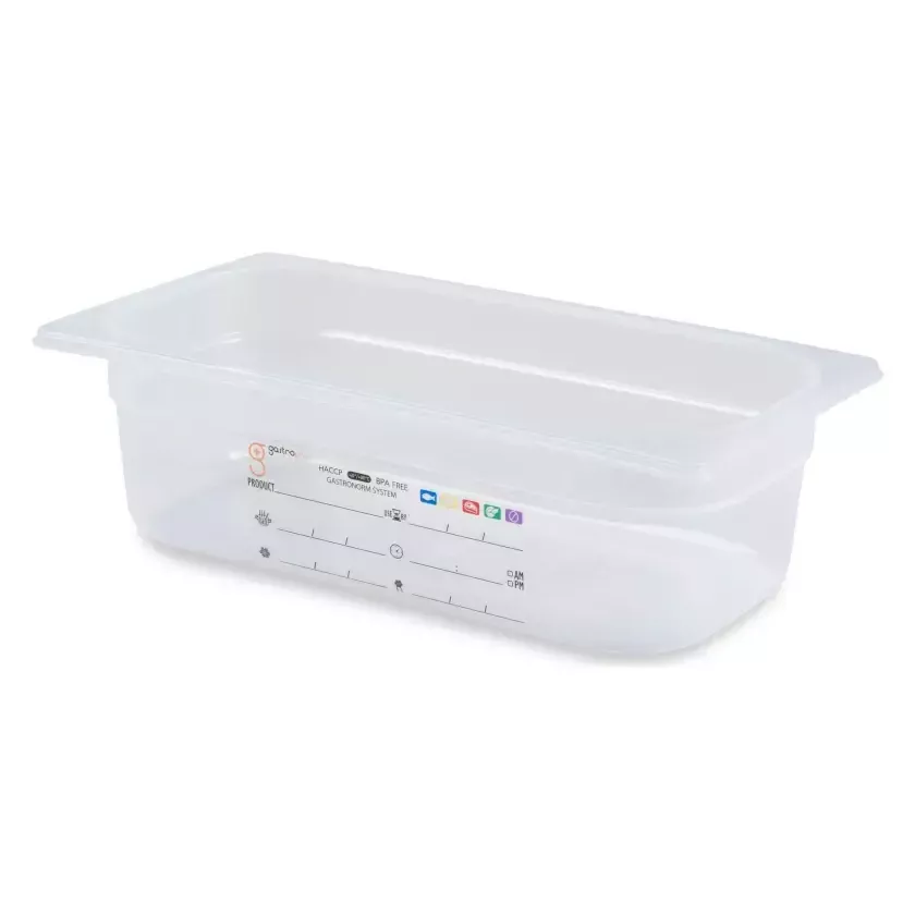 Bac GN 1 3 100mm 3,64L PP transparent