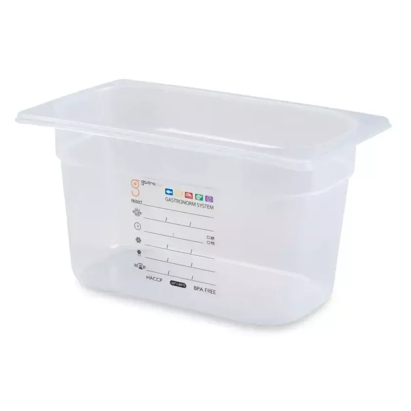 Bac GN 1 4 150mm 3,65L PP transparent
