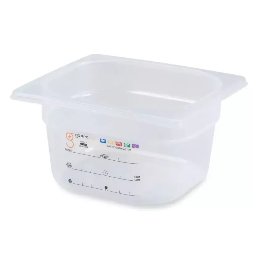 Bac GN 1 6 100mm 1,53L PP transparent