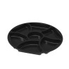 Plat CPET 7 compartiments noir diametre 320xh25mm