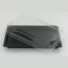 PET plat 215x135mm avec couvercle noir et transparent