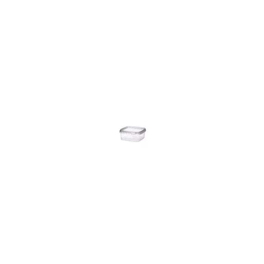 PP ravier et couvercle 500ml transparent 128x128x55mm cachete