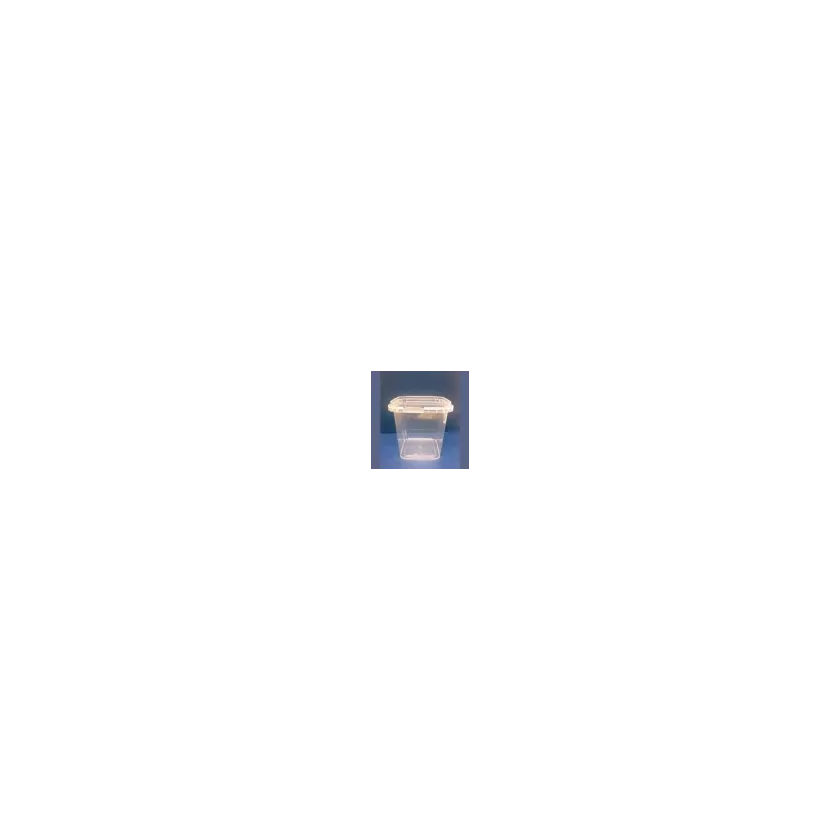 PP ravier carre 520ml transparent 95x95x103mm cachete