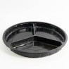 PP ravier a sceller noir 3 compartiments diametre 310xh30mm carbon-free