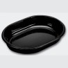 PP ravier 1 compartiment ovale noir 238x176x40mm