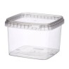 PP ravier et couvercle 900ml transparent 128x128x90mm cachete