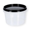 PP couvercle diametre 132mm noir cachete pour ravier 0,5 et 1L