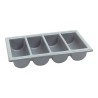 PVC bac de couverts GN1/1 gris