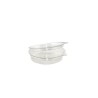 RPET ravier rond 130ml couvercle a charniere diametre 120x28mm Olipack