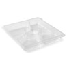 RPET ravier 250x250x33mm carre transparent 5 compartiments ZEN