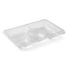 RPET ravier 250x166x33mm rectangulaire transparent 3 compartiments ZEN
