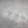 Support 1/4 GN 8-compartiments H33 cristal 232x132x33mm PET
