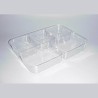 Support 1/2 GN 5-compartiments H45 cristal 280x210x45mm OPS