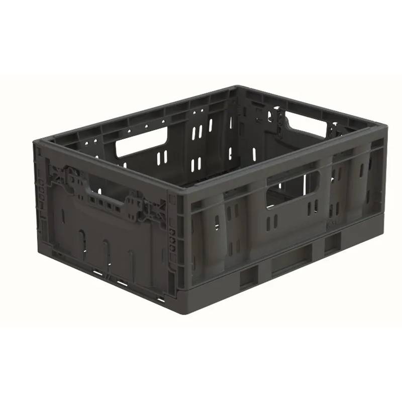 Bac pliable verrou actif noir 400x300x170mm