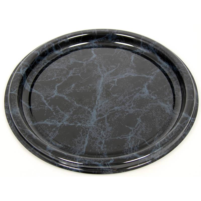 Plat PET rond marbre 40cm (par 50)