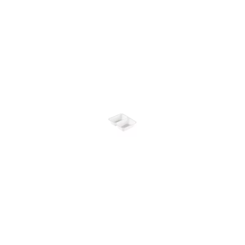 PP tray 227x178x50mm blanc 2COMP-645-540ml-Duni 162344
