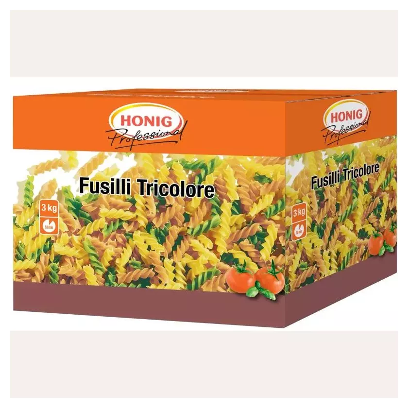 Fusilli tricolore 3kg Honig Prof