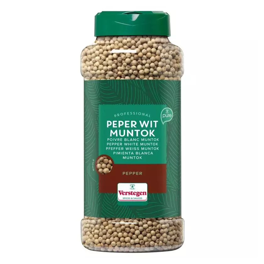 Poivre blanc entier Muntok 660g Verstegen