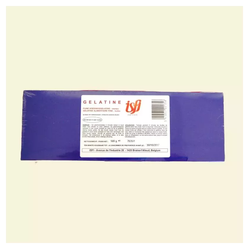 Feuilles de gelatine 500g Isfi