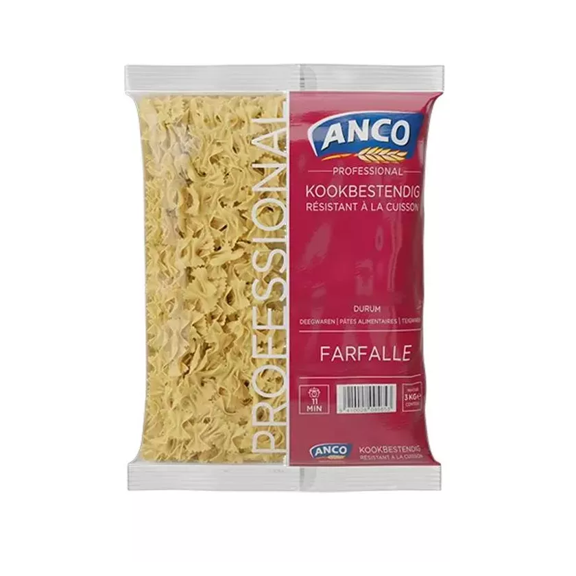 Farfalle 3x3kg Anco Professional resistant a la cuisson