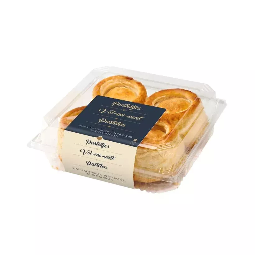 Vol-au-vent diametre 8cm blister 12x4 pieces Pidy chapeau fixe
