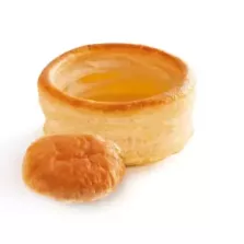 Vol-au-vent diametre 9,5cm bord lisse Pidy chapeau separe