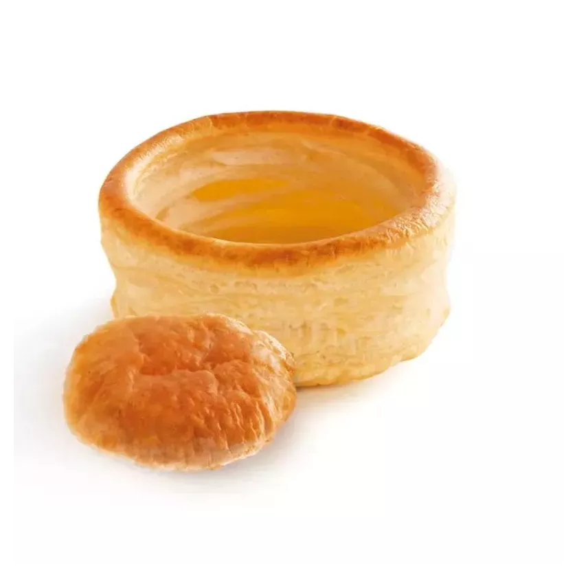 Vol-au-vent diametre 9,5cm bord lisse Pidy chapeau separe