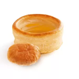 Vol-au-vent diametre 9,5cm bord lisse Pidy chapeau separe