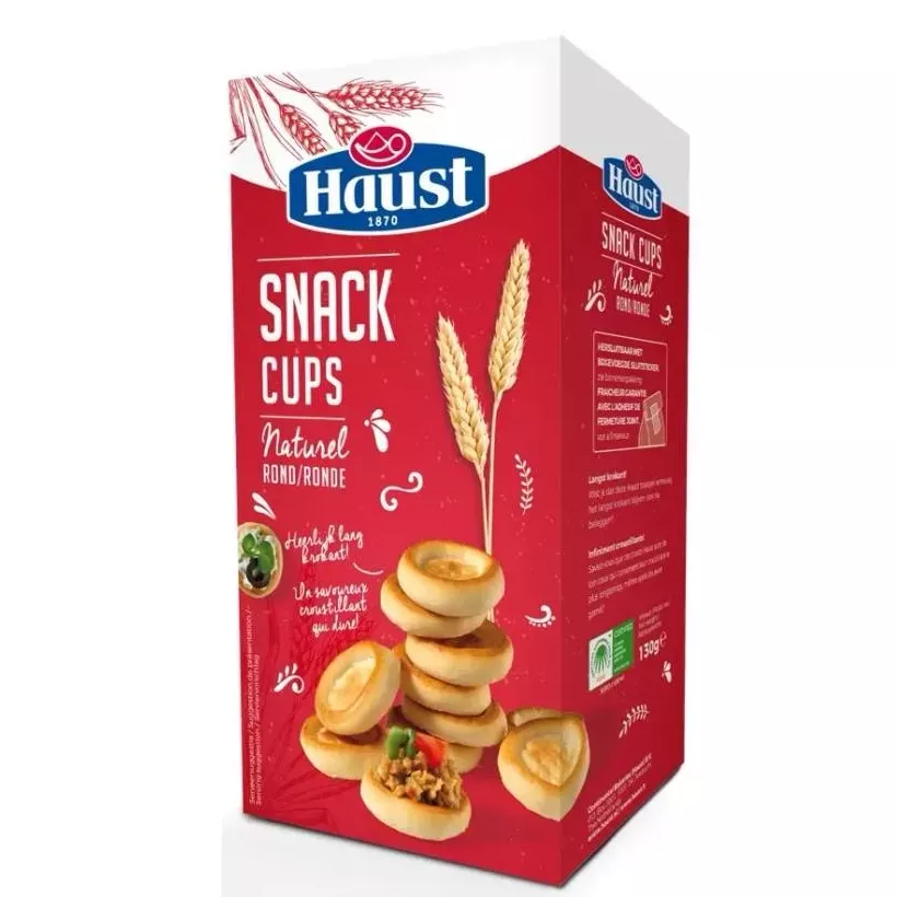Toast snack cups rond Haust 100g